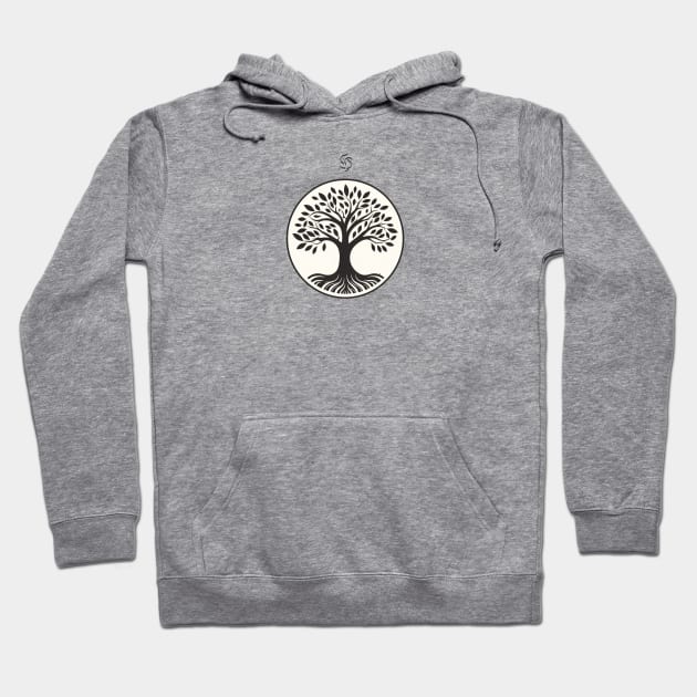 Deciduous Tree Silhouette in Black Hoodie by Greenbubble